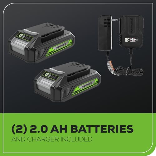 Greenworks 24V MAX Cordless Brushless Drill & Impact Driver Combo Kit, Electric Drill Set, High Torque, Lightweight, Professional Grade, Includes 2x 2.0Ah Batteries, Charger, and Storage Bag