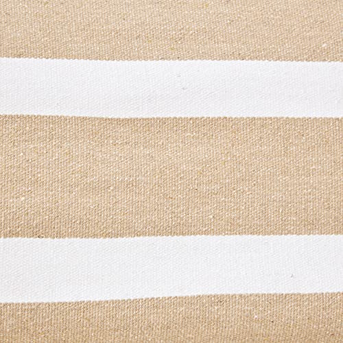 Amazon Basics Double Hammock with 9-Foot Space Saving Steel Stand and Carrying Case, 450 lb Capacity, Beige Stripe with Lace, 110 x 47 x 43 inches