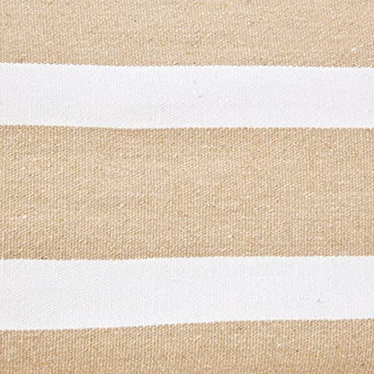 Amazon Basics Double Hammock with 9-Foot Space Saving Steel Stand and Carrying Case, 450 lb Capacity, Beige Stripe with Lace, 110 x 47 x 43 inches