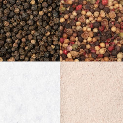 McCormick Salt & Pepper Grinder Variety Pack, Himalayan Pink Salt, Sea Salt, Black Peppercorn, and Peppercorn Medley, 6.47 oz