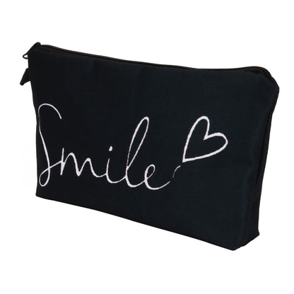 Aiphamy Cute Travel Makeup Bag Cosmetic Bag Small Pouch Gift for Women (Smile)