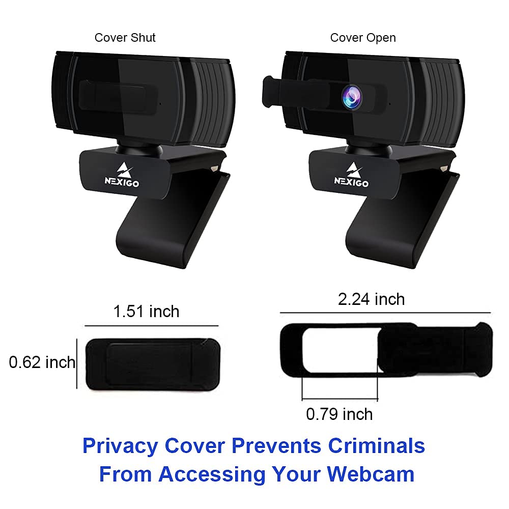 NexiGo N930AF Webcam with Microphone for Desktop, Autofocus, Webcam for Laptop, Computer Camera, 1080p HD USB Web Camera, Compatible with Zoom/Switch 2/Teams/Webex