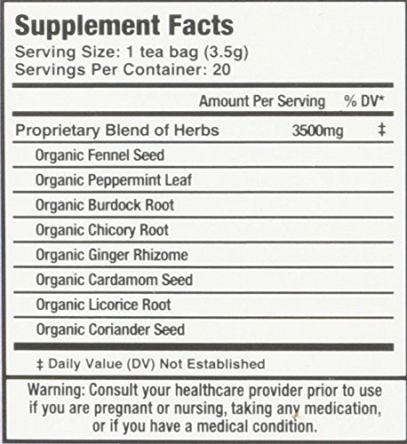 Mate Factor Functional Herbal Blends - Digestive Tea with Prebiotics 20 Bag(S)