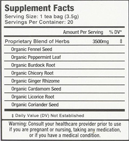 Mate Factor Functional Herbal Blends - Digestive Tea with Prebiotics 20 Bag(S)