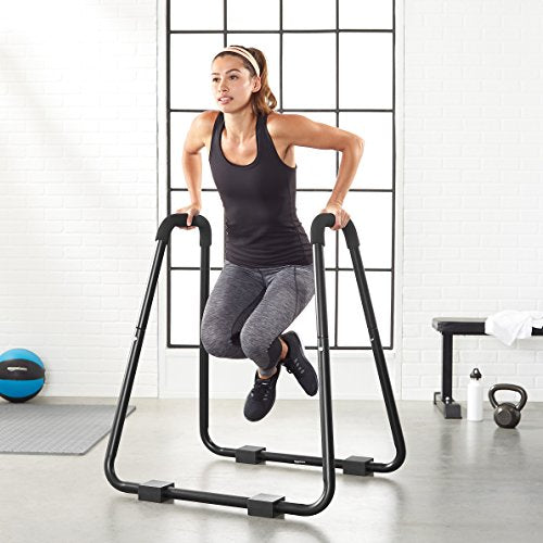 Amazon Basics Strength Training Dip Stand, Black