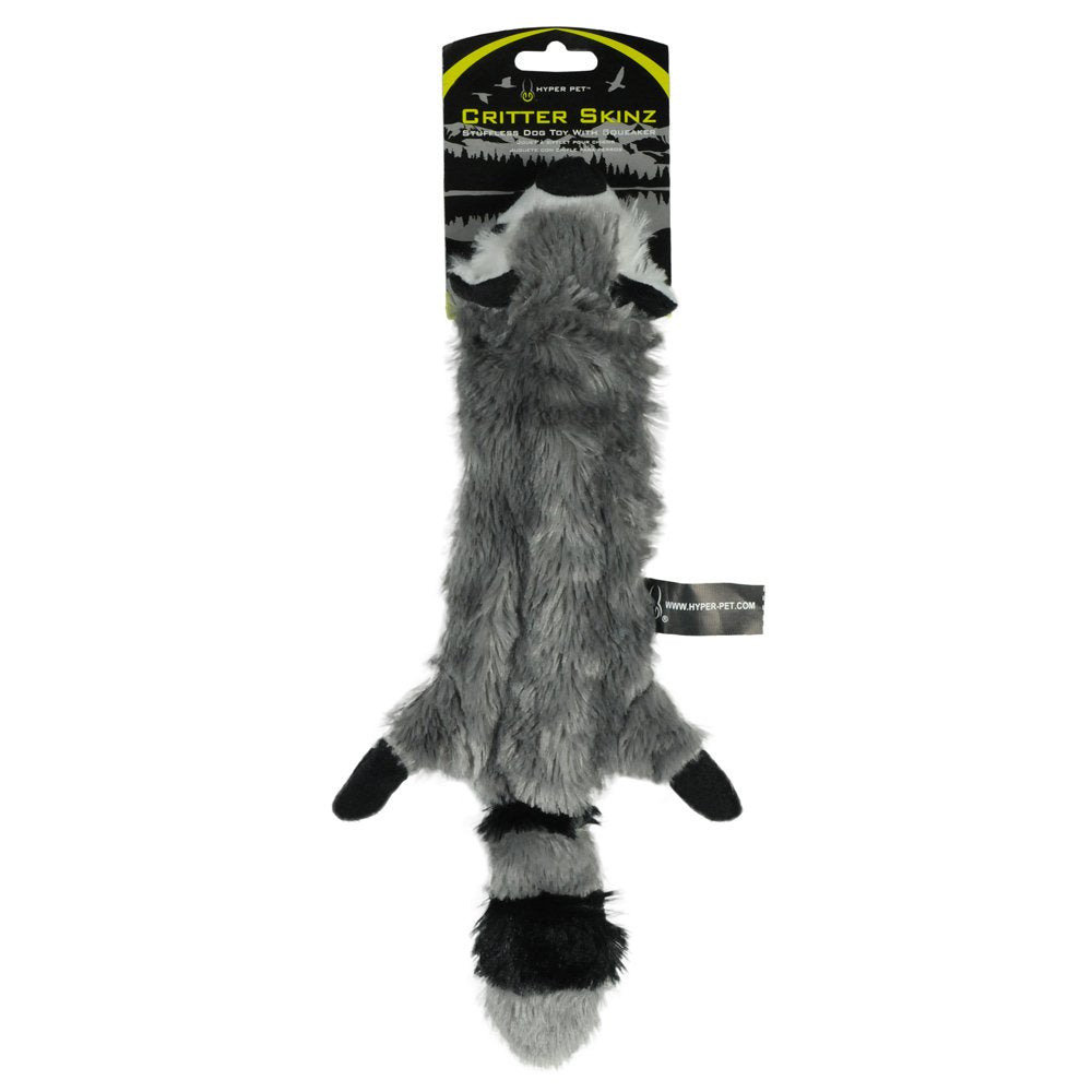 Hyper Pet Critter Skinz Raccoon Stuffless Dog Toy, Medium