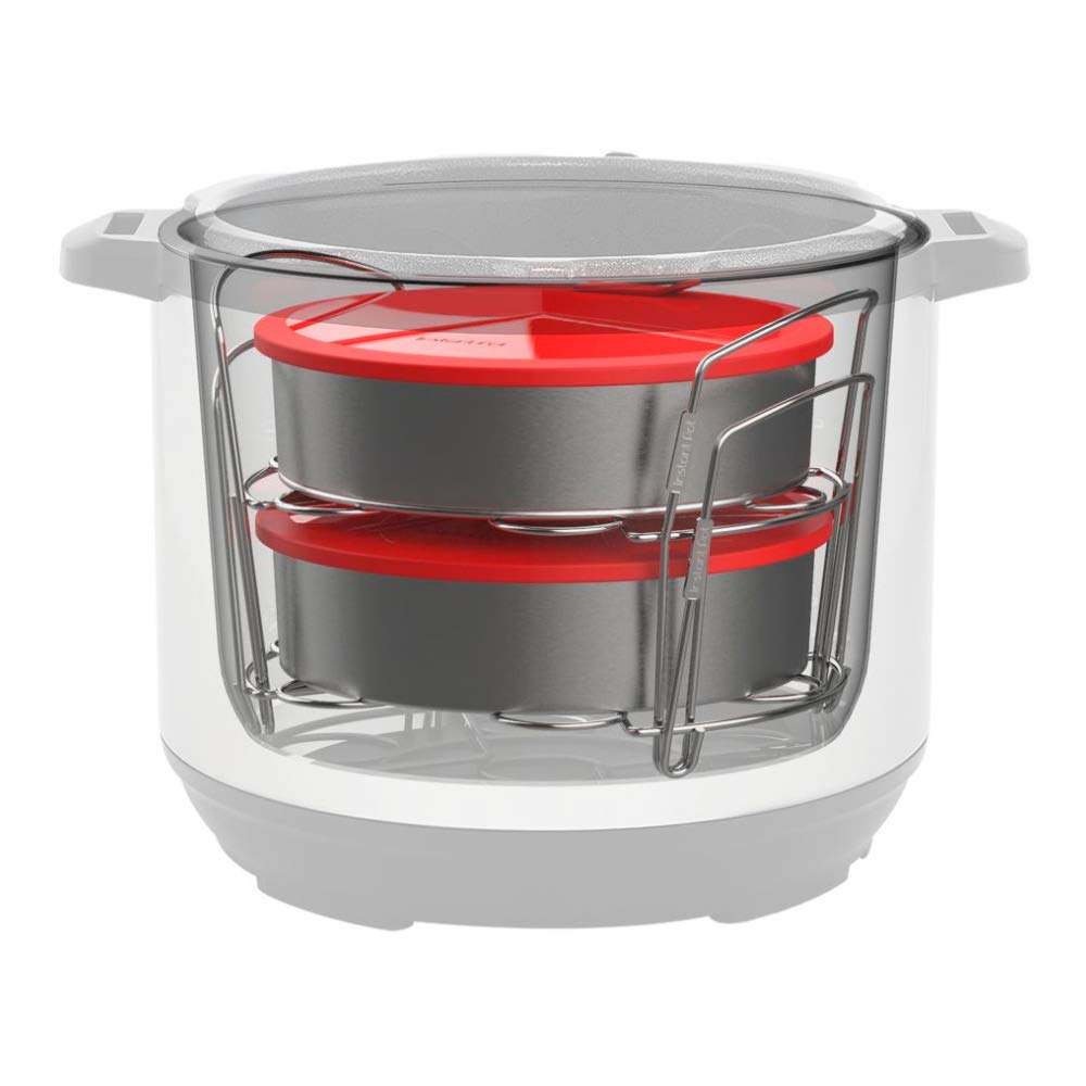 Instant Pot Official 8-Piece Cook/Bake Set, Versatile and Durable, Compatible with 6-Quart and 8-Quart Cookers, Red, Excellent for Cooking, Baking, Storing, and Reheating, BPA-Free and Heat Resistant