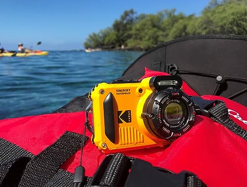 KODAK PIXPRO WPZ2 Rugged Waterproof Shockproof Dustproof WiFi Digital Camera 16MP 4X Optical Zoom 1080P Full HD Video Vlogging Camera 2.7" LCD (Yellow)