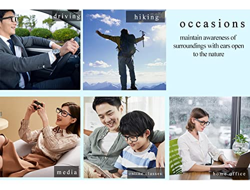 OOAVR Smart Audio Glasses, Wireless Bluetooth, Men's/Women's, Silver, 5-Hour Battery, Waterproof, UV Protection, Music Player Compatible