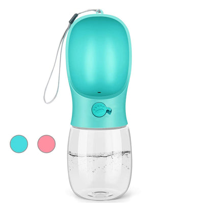 Kalimdor Dog Water Bottle, Leak Proof Portable Puppy Water Dispenser with Drinking Feeder for Pets Outdoor Walking, Hiking, Travel, Food Grade Plastic (12oz Blue)