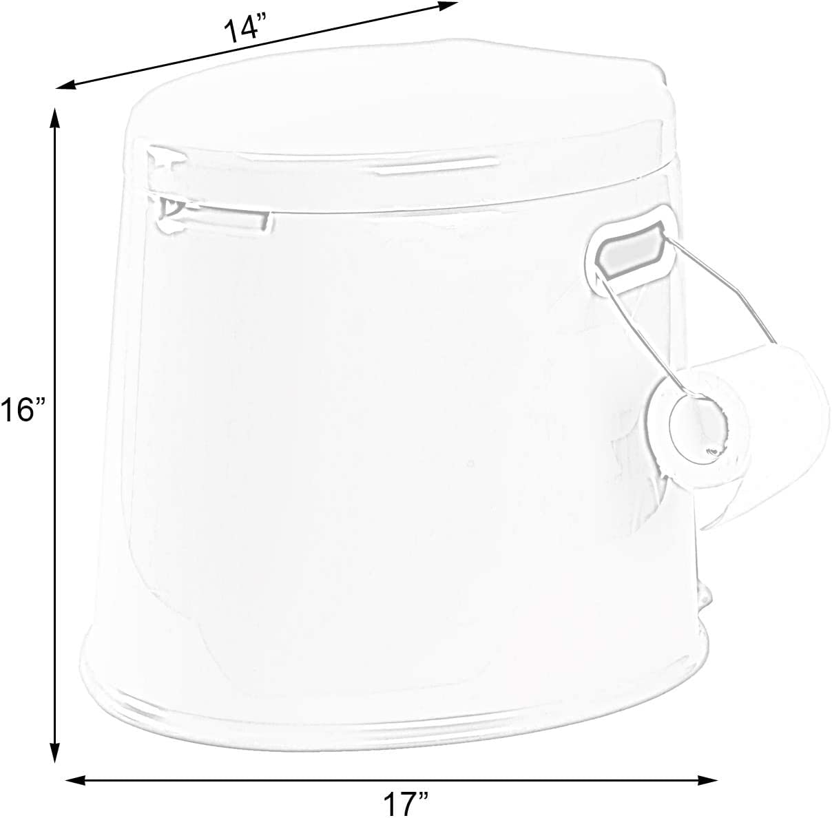 PLAYBERG Portable Travel Toilet for Camping and Hiking (Toilet with Case)