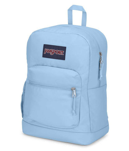 JanSport Cross Town Plus Backpack - Large Main Compartment, Side Water Bottle Pocket, 15-Inch Padded Laptop Sleeve - Blue Dusk