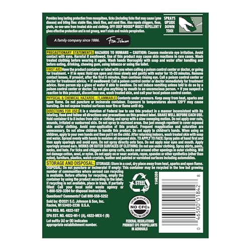 OFF! Deep Woods Insect Repellent Aerosol, Bug Spray with Long Lasting Protection from Mosquitoes and Ticks, 6 oz