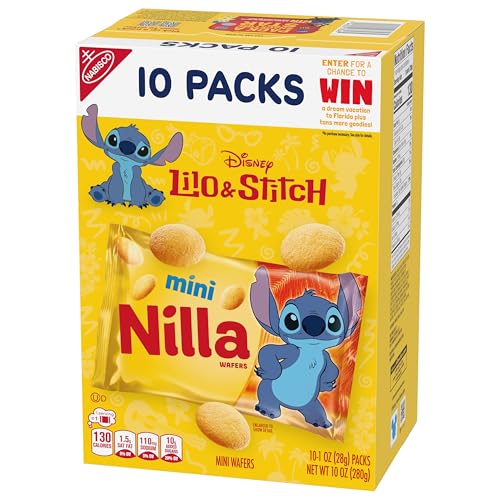 NILLA Wafers Mini Cookies, Vanilla Wafers, 10 Snack Packs