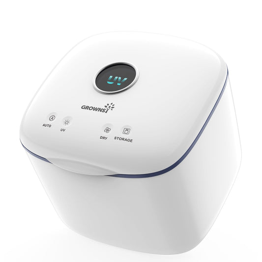 GROWNSY UV Sanitizer and Dryer, 4in1 Cleaner and Sanitizing Machine UV Sanitizer Box Household for Baby Bottles Toys Clothes Baby Stuff, for Family Toothbrush Beauty Tools Phone