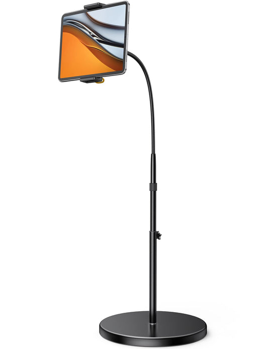 Lamicall Tablet Floor Stand Holder - Gooseneck Tablet Mount for Bed, 63" Adjustable Height & 10.6lb Stable Base, for 4.7-13" Tablets, iPad Pro 13/9.7, Air, Mini, Galaxy Tab, Kindle, Phones