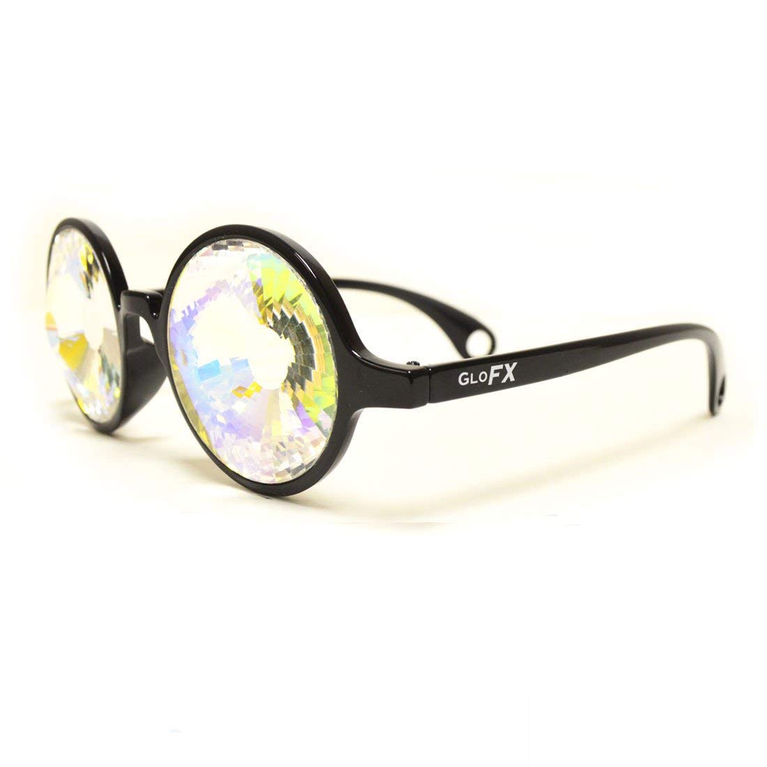 Kaleidoscope Glasses | Diffraction Glasses with Rainbow Crystal Lenses Wormhole Effect | Perfect for EDM, Rave, Music Festival, Content Creation, Costumes