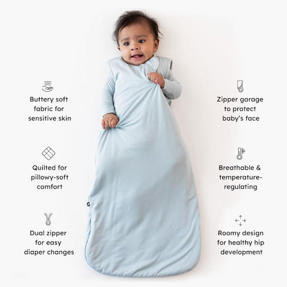 KYTE BABY Unisex Rayon Made from Bamboo Sleep Bag for Babies and Toddlers, 1.0 Tog (Medium, Fog)