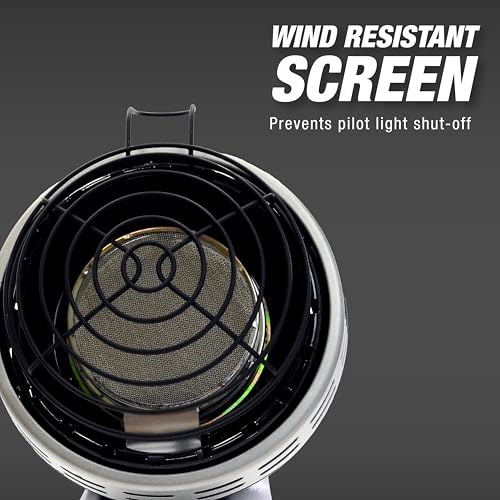 Mr. Heater F242010 MH4GC 4000 BTU Golf Cart Heater, Wind-Resistant With ODS And Tip-Over Safety Switch & Cup Holder Adapter - Silver and Black