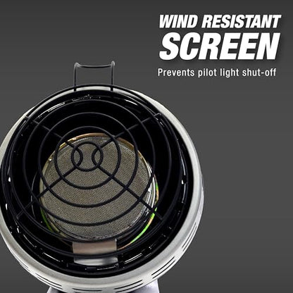 Mr. Heater F242010 MH4GC 4000 BTU Golf Cart Heater, Wind-Resistant With ODS And Tip-Over Safety Switch & Cup Holder Adapter - Silver and Black