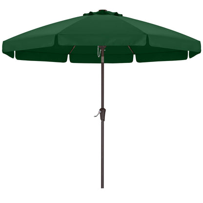 ABCCANOPY 9ft Scalloped Patio Umbrella, Outdoor Table Umbrella with Tilt and Crank, Fiberglass Ribs Deck Umbrella for Patio, Pool, Garden, Picnic (Green)