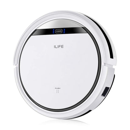 ILIFE V3s Pro Robot Vacuum Cleaner, Tangle-free Suction , Slim, Automatic Self-Charging Robotic Vacuum Cleaner, Daily Schedule Cleaning, Ideal For Pet Hair，Hard Floor and Low Pile Carpet,Pearl White