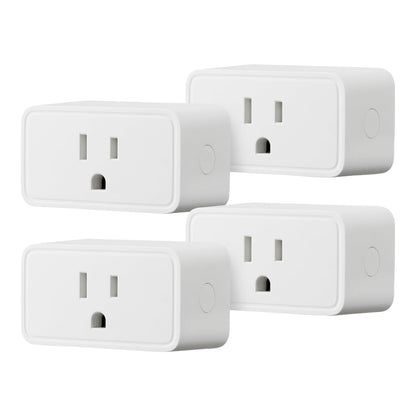 Amazon Basics Smart Plug, Works with Alexa Only, 2.4 GHz Wi-Fi, No Hub Required, 4-Pack, White