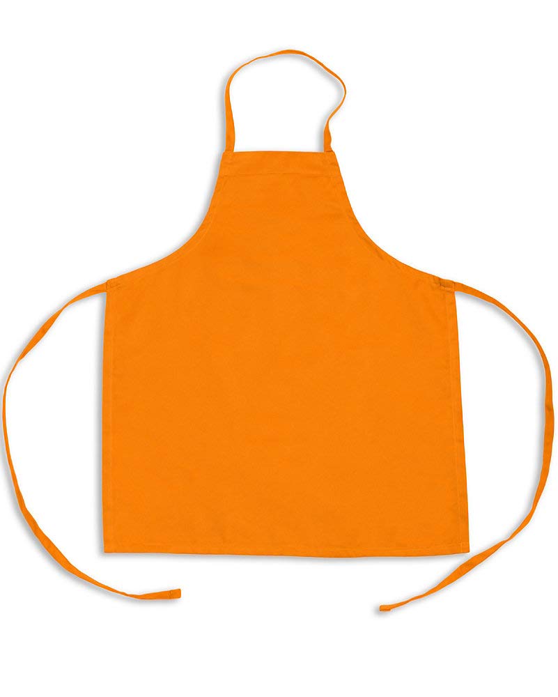 KNG Kids Cooking Apron for Girls and Boys Medium, Orange