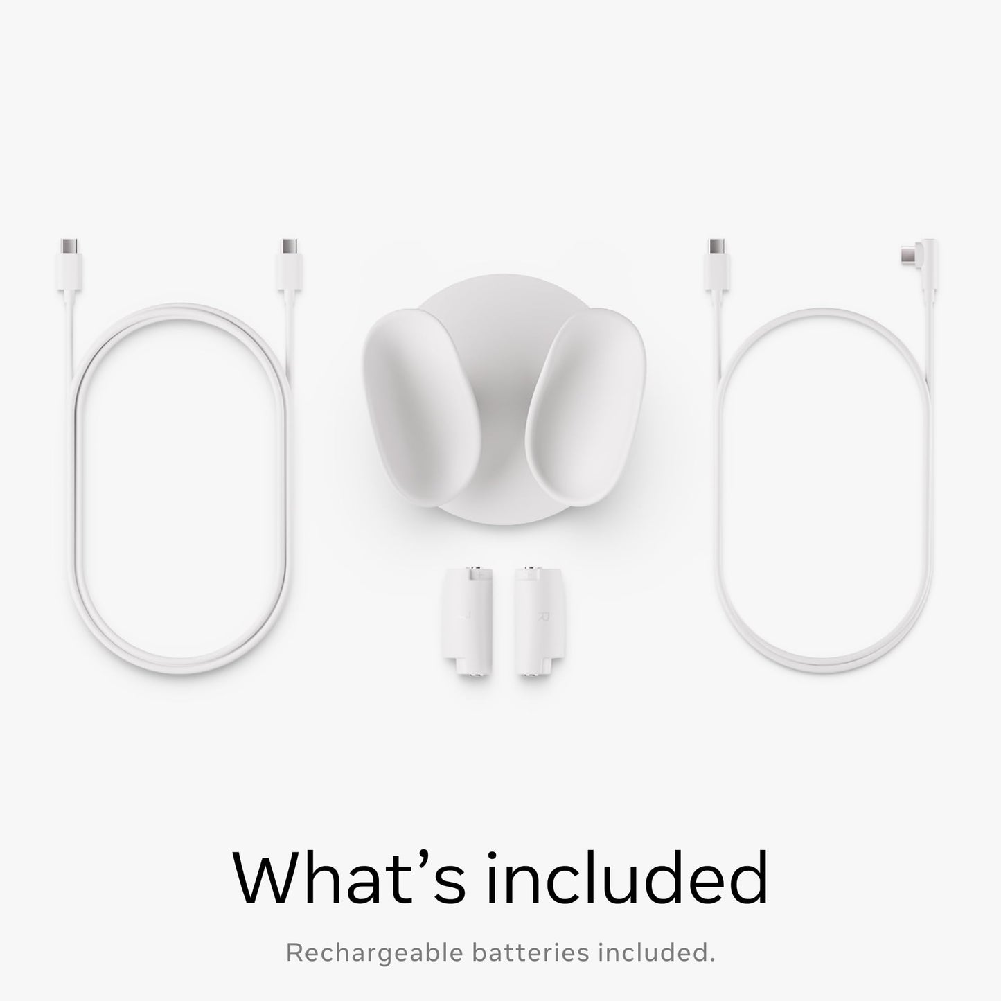 Meta Quest Compact Charging Dock — Works with Meta Quest 3/3S — Extended Headset Charging Cable — Wireless Charging for Touch Plus Controllers