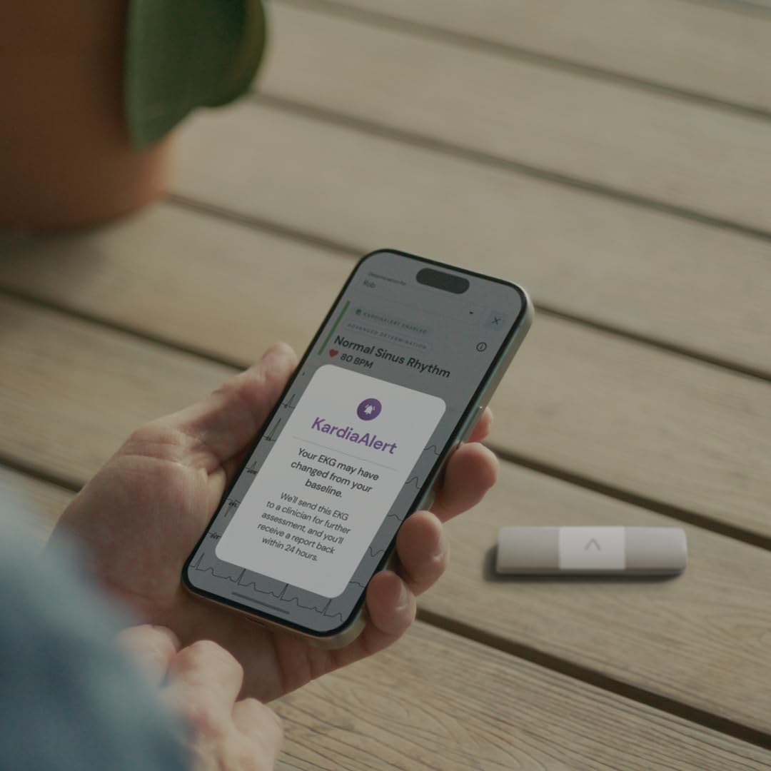 KardiaMobile 6L Max with 12-Month Subscription | 6-Lead Personal EKG Monitor | Heart Health Membership | Detects AFib & Irregular Arrhythmias | Easy Results in 30 Seconds | Works with Smartphones