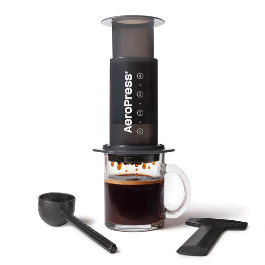 AeroPress Original Coffee Press – 3 In 1 Brew Method Combines French Press, Espresso, Full Bodied Coffee Without Grit or Bitterness, Small Portable Coffee Maker for Camping & Travel