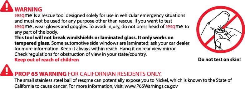 resqme The Original Emergency Keychain Car Escape Tool, 2-in-1 Seatbelt Cutter and Window Breaker, Made in USA, Pink - Compact Emergency Hammer