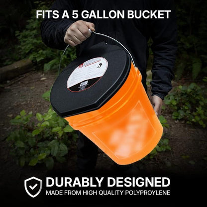 72 HRS Premium Portable Camping Toilet Seat with Lid for Camping, Hiking, Emergencies - Perfect for Emergency Preparedness, Backcountry, Car, Boat, Road Trips (No Bucket)