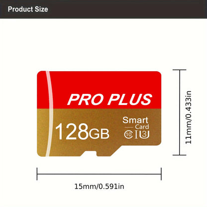 2 Pack TF Card 128GB with Adapter, High Speed Memory Card, UHS-I C10 A1 Memory TF Card for Tablet/Mobile Phone/Camera/Car Audio/Game Console (TF162 Red Gold 128GB)