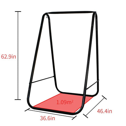 PIRNY Hammock Chair Stand,Include Large Hanging Indoor Swing,MAX Load 500 LBS, Heavy-Duty Steel Hammock Stand for Indoor Outdoor(Grey)