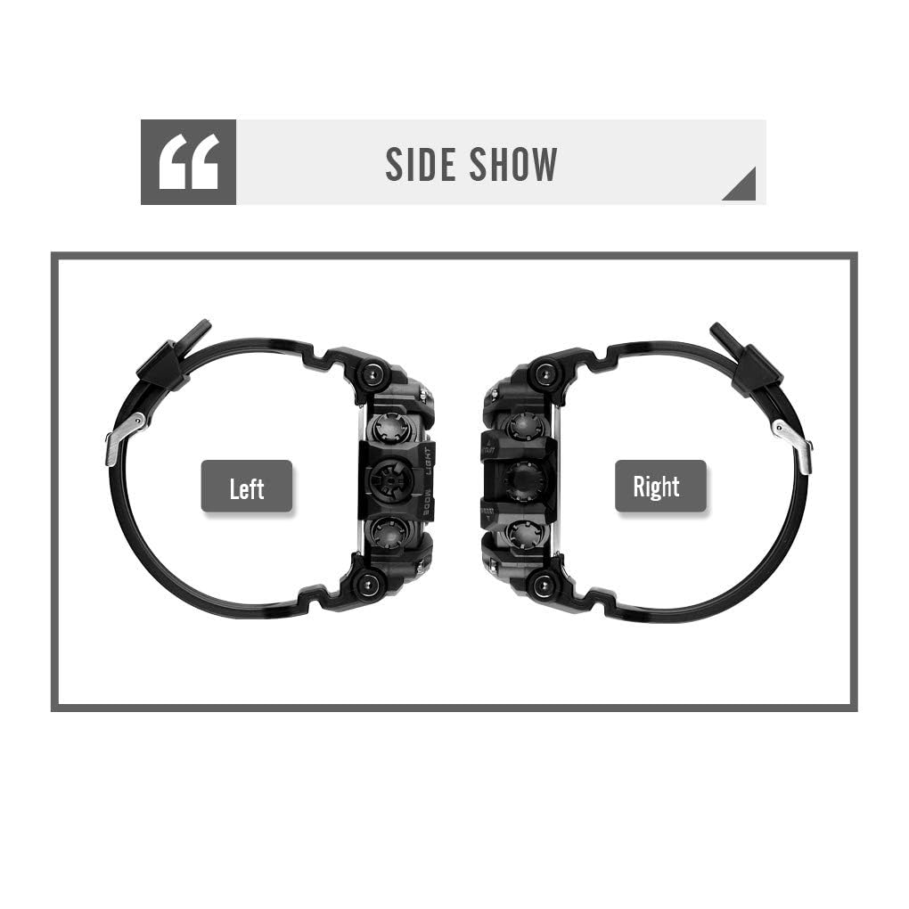 Mens Analog Digital Dual Display Sports Watches Military Multifunctional 50M Waterproof LED Watch with Alarm Stopwatch Backlight 12H/24H Outdoor Running Swimming (Y Army Green)