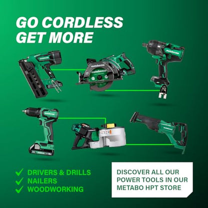 Metabo HPT 10-Inch Compound Miter Saw, 15-Amp Power Saw with Large 10-Inch Table, Precision Miter Angles, Single Bevel 0-45°, 24T TCT Blade, Positive Stops, Lightweight Design, C10FCGS