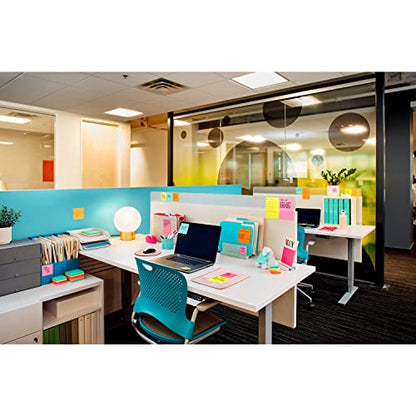 Post-it Super Sticky Notes, 24 Sticky Note Pads, 3 x 3 in., School Supplies, Office Products, 2X The Sticking Power, Supernova Neons Collection