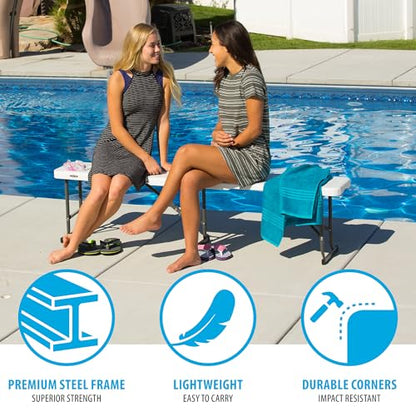 Lifetime 80305 Portable Folding Bench, White