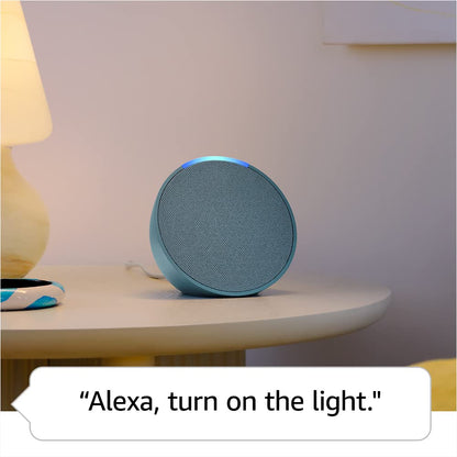 Amazon Echo Pop (newest model), Our smallest Alexa speaker, Fits in any room, Midnight Teal