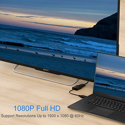 Moread DisplayPort (DP) to VGA Adapter, 10 Pack, Gold-Plated Display Port to VGA Adapter (Male to Female) Compatible with Computer, Desktop, Laptop, PC, Monitor, Projector, HDTV - Black