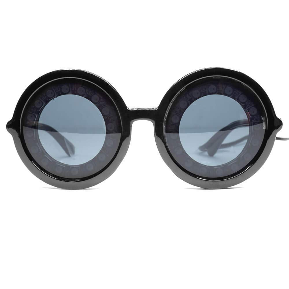 GloFX Programmable LED Glasses - 350 Full Color Modes - USB Rechargeable Light Up Glasses for Edm Music Festival Rave Party Dance Performance Cosplay Costume