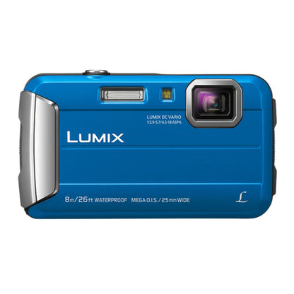 Panasonic LUMIX Waterproof Digital Camera Underwater Camcorder with Optical Image Stabilizer, Time Lapse, Torch Light and 220MB Built-In Memory – DMC-TS30A (Blue)