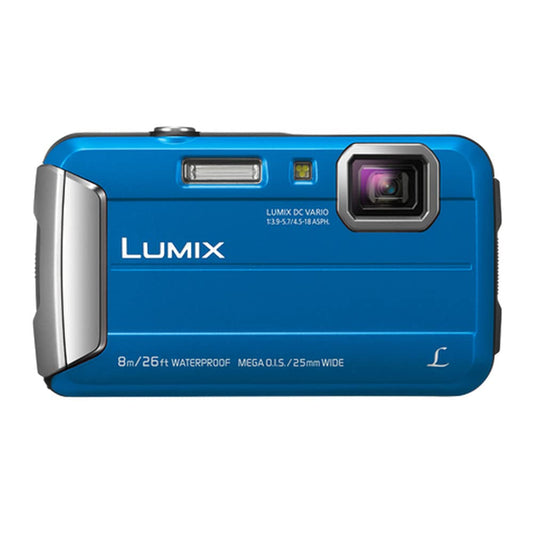 Panasonic LUMIX Waterproof Digital Camera Underwater Camcorder with Optical Image Stabilizer, Time Lapse, Torch Light and 220MB Built-In Memory – DMC-TS30A (Blue)