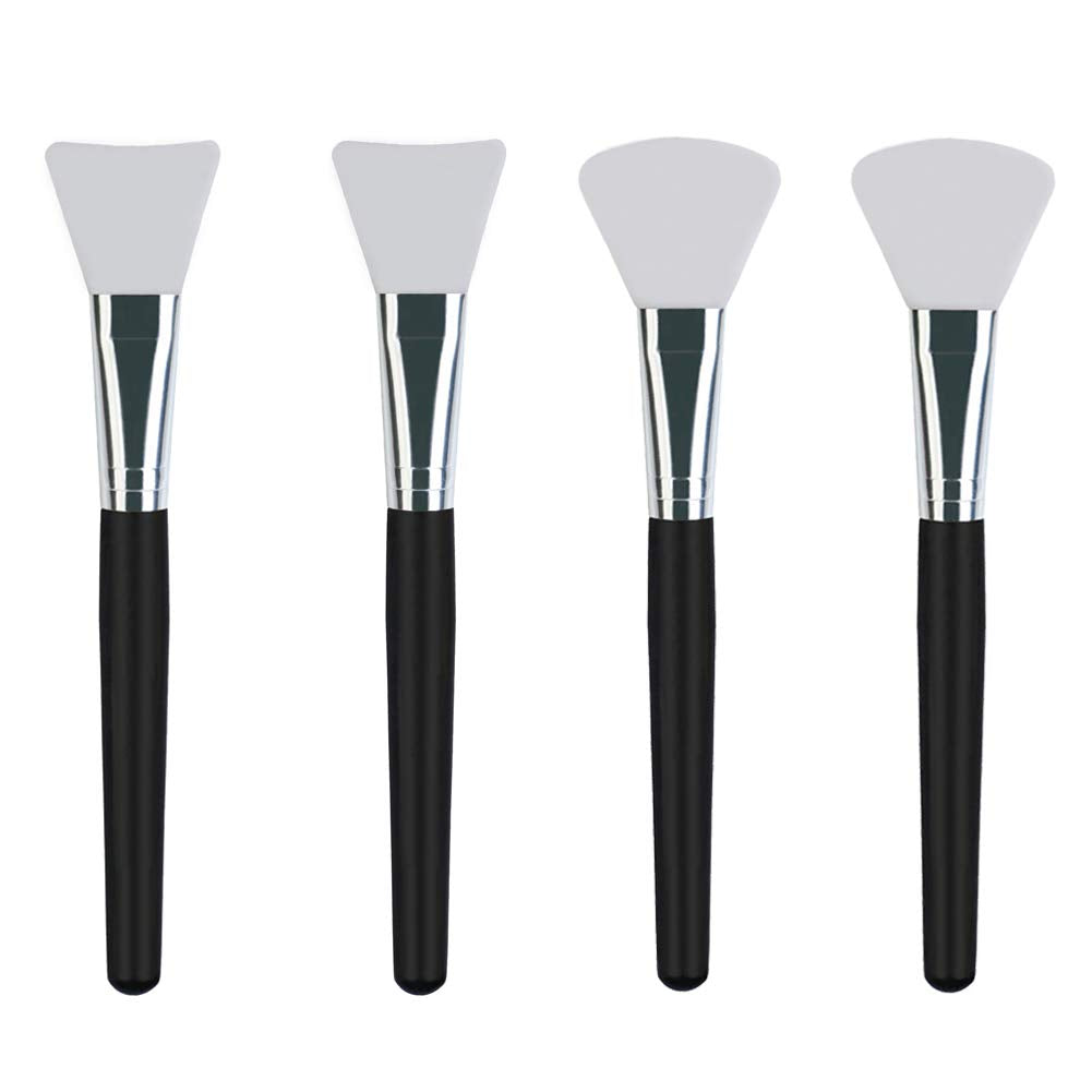 LORMAY 4 Pcs Silicone Face Mask Brush Applicator for Facial Mud, Clay Mask, DIY, Modeling Mask, Body Lotion, and BB CC Cream