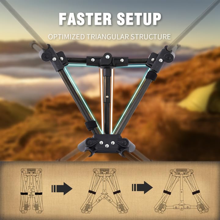 MOON LENCE Portable Camping Chair Backpacking Chair - The 4th Generation Ultralight Folding Chair - Compact, Lightweight Foldable Chairs for Hiking Mountaineering Beach