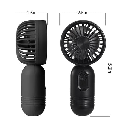 Mini Portable Fan 3 Pack, Cute Handheld Battery Operated Lightweight Small Personal Fans with 3 Speeds and USB Rechargeable Eyelash Fan for Stylish Girl Kids Women Men Office Outdoor Travel Camping