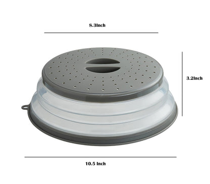 Microwave Splatter Cover Vented for Food, Splatter Guard & Colander Kitchen Gadget for Fruit Vegetables Microwave Plate Cover with Hook Hole,Dishwasher-Safe,BPA-Free Silicone & Plastic (2 Pack)