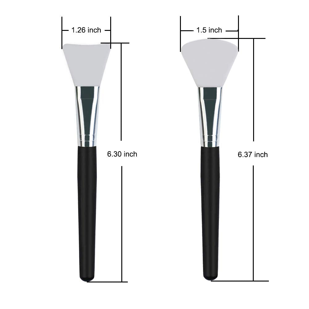 LORMAY 4 Pcs Silicone Face Mask Brush Applicator for Facial Mud, Clay Mask, DIY, Modeling Mask, Body Lotion, and BB CC Cream