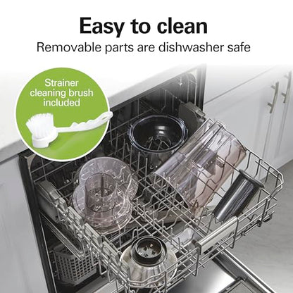 Hamilton Beach Juicer Machine, Big Mouth 3” Feed Chute for Whole Fruits and Vegetables, Easy to Clean, Centrifugal Extractor, Vegetable & Fruit Juicer, BPA Free, 800W Motor, Black